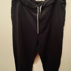 MENS XL BLACK DRAWSTRING JOGGERS